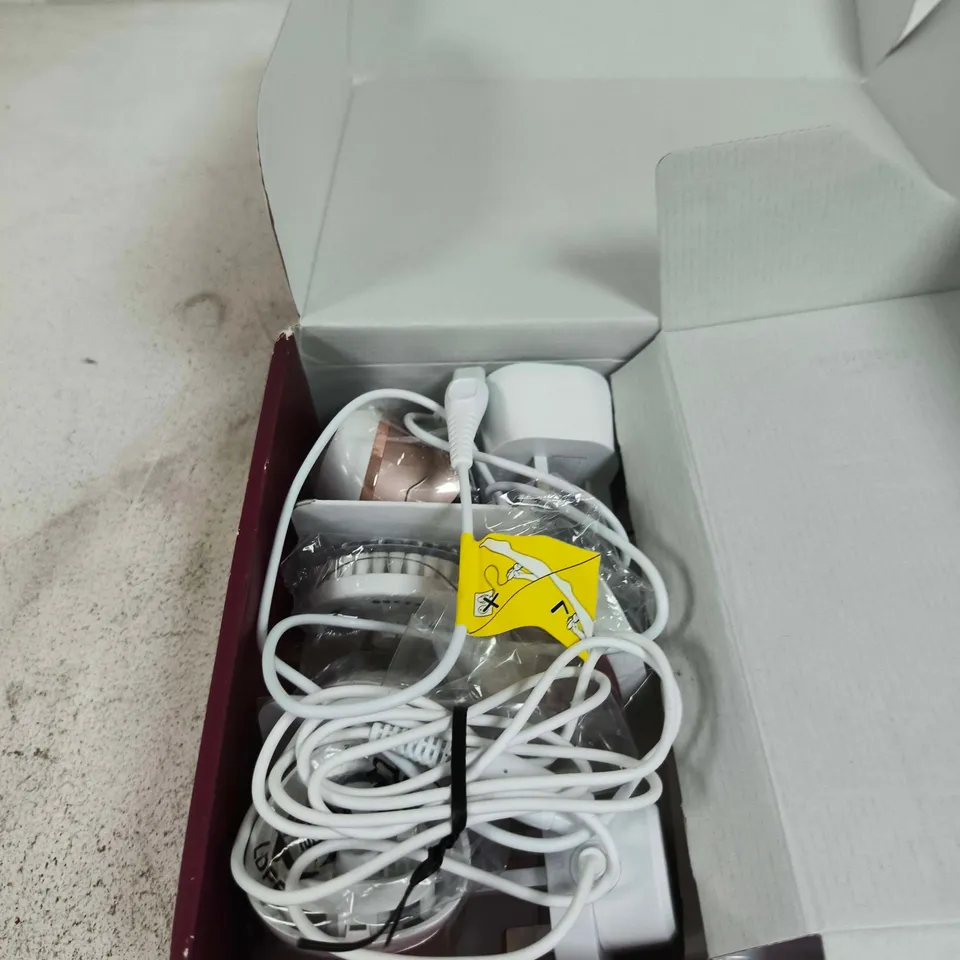 PHILIPS SATINELLE PRESTIGE EPILATOR WITH FACIAL CLEANSING BRUSH – LUXURY EDITION, WHITE & PINK