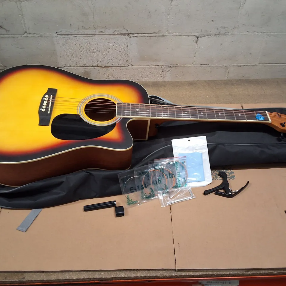 MX BY 3RD AVE ACOUSTIC‑ELECTRIC STEEL‑STRING GUITAR IN SUNBURST FINISH