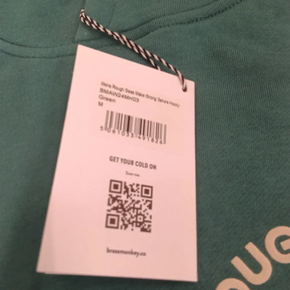 BOX TO CONTAIN BRASS MONKEY HOODY - GREEN SIZE M APPROXIMATELY 9