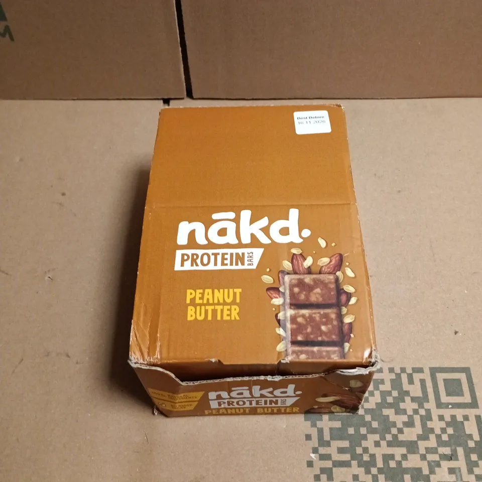 NAKD PROTEIN BARS – PEANUT BUTTER FLAVOUR - BOX OF APROXIMATELY 16