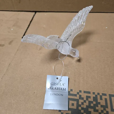 12 X GISELA GRAHAM FLYING DOVE CHRISTMAS DECORATIONS 