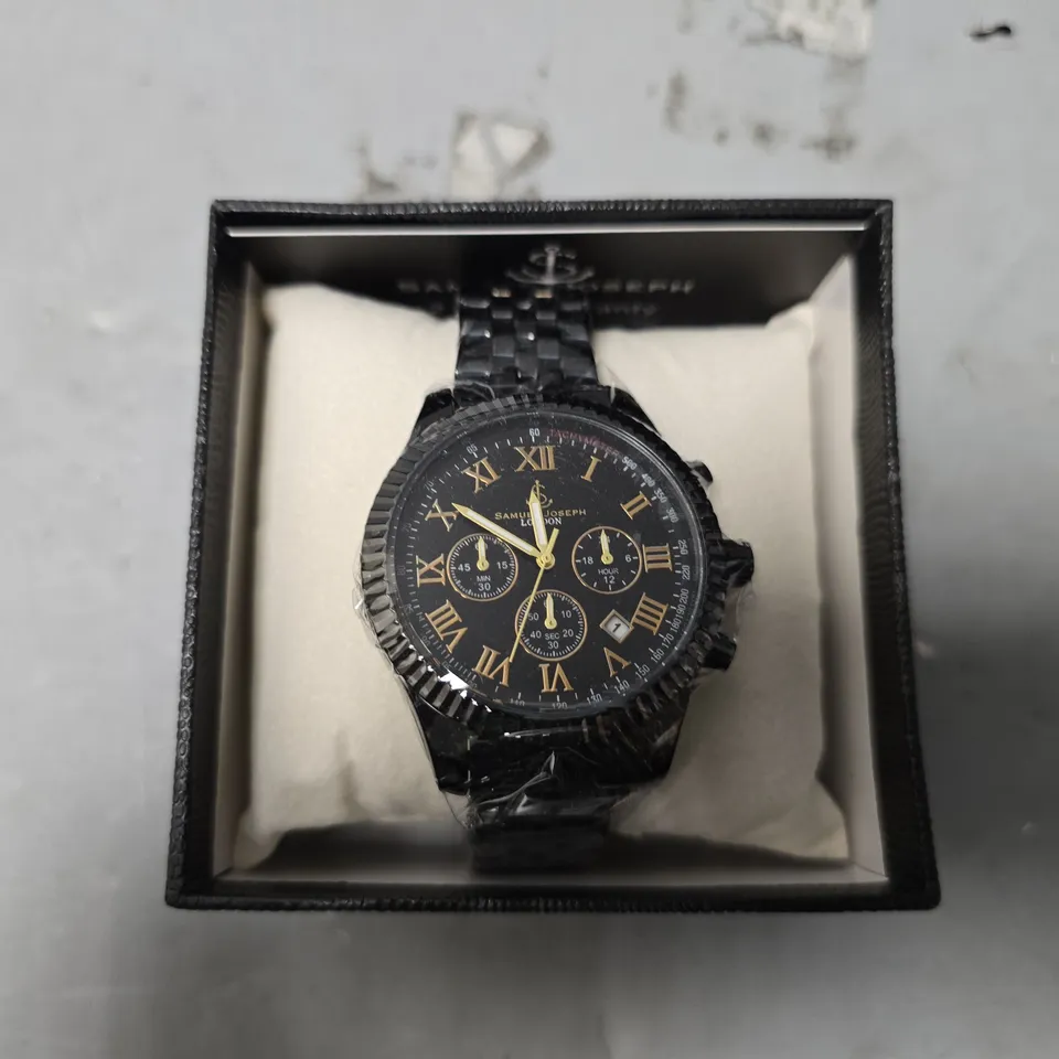 SAMUEL JOSEPH SPEED EXQUISITE BLACK DIAL WATCH 