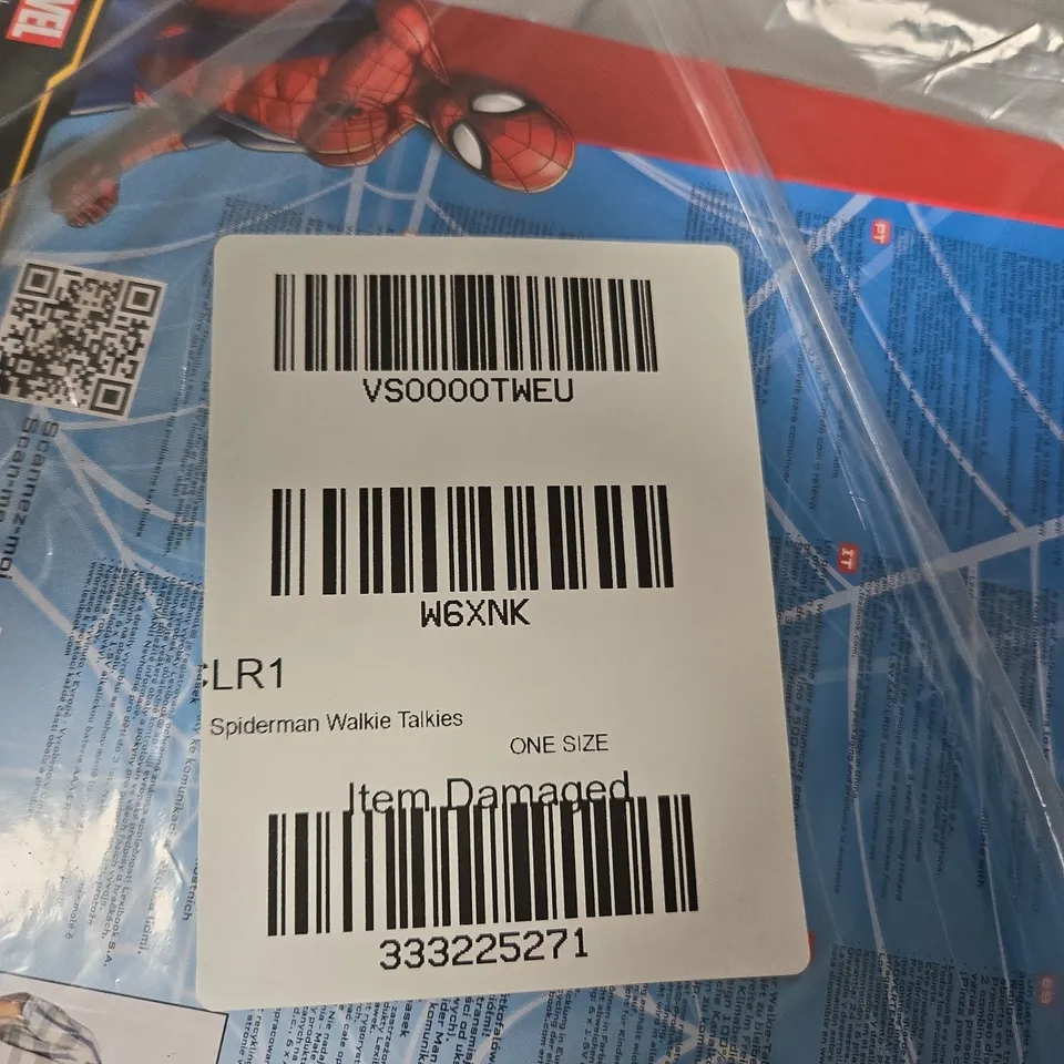 SPIDERMAN WALKIE TALKIES - MARVEL TOY, ONE SIZE, DAMAGED PACKAGING