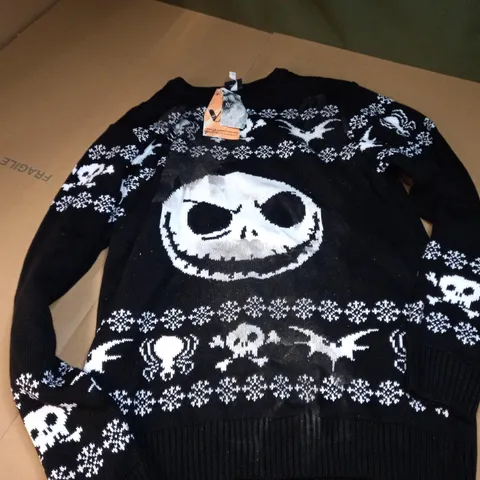DISNEY THE NIGHTMARE BEFORE CHRISTMAS JUMPER IN BLACK - L