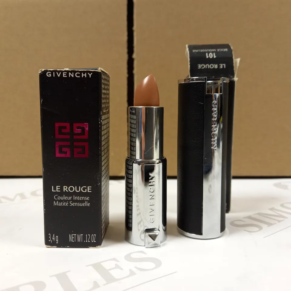LOT OF APPROX 2 GIVENCHY BEIGE LE ROUGHE - REAL LEATHER CASE