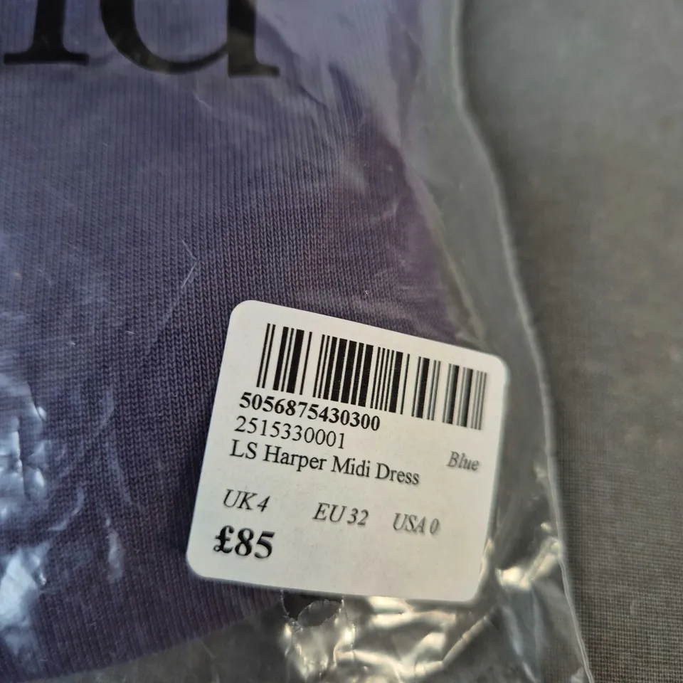 NOBODY'S CHILD LS HARPER MIDI DRESS – UK4, BLUE