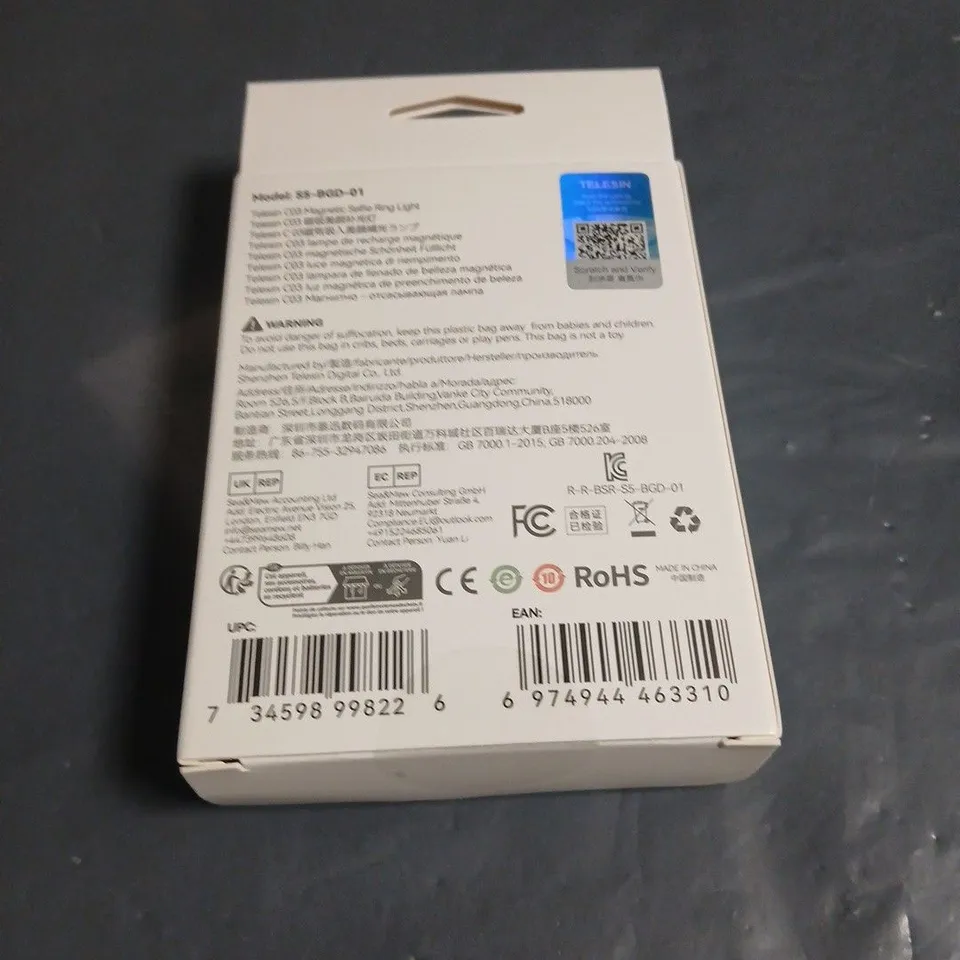 SEALED TELESIN C03 MAGNETIC SELFIE RING LIGHT 