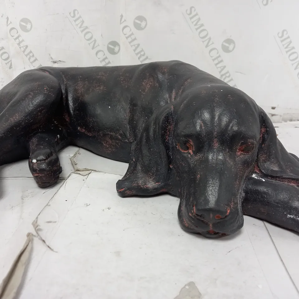 BOXED OUTLET MY GARDEN STORIES LAYING LABRADOR SCULPTURE