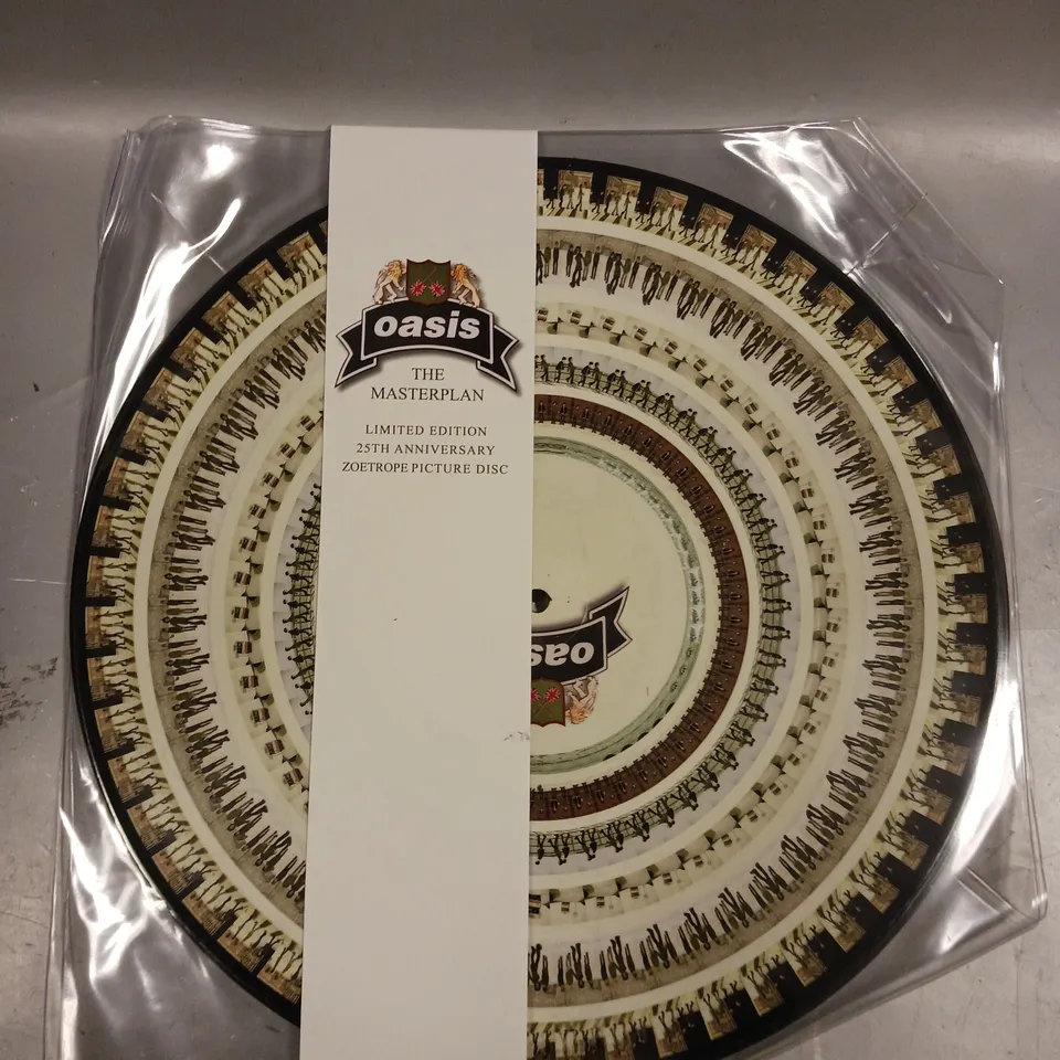 OASIS THE MASTERPLAN LIMITED EDITION 25TH ANNIVERSARY ZOETROPE PICTURE DISC VINYL 