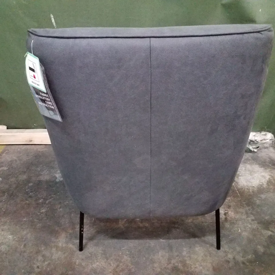 DARK GREY FABRIC DINING CHAIR