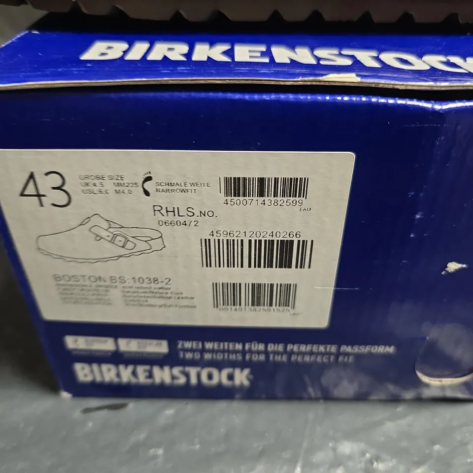 BIRKENSTOCK BOSTON SANDAL – SUEDE UPPER, UK 9 (EU 43)