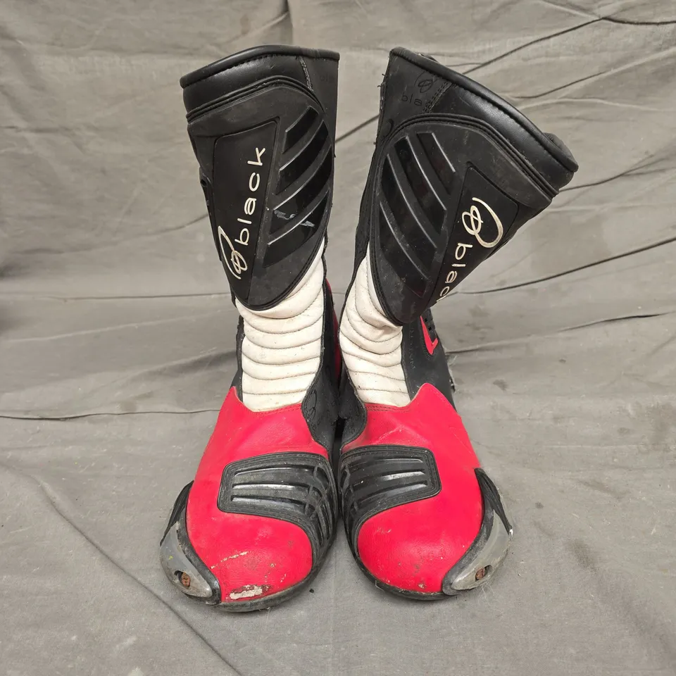 HIPORA BLACK MOTORBIKE BOOTS UK 11