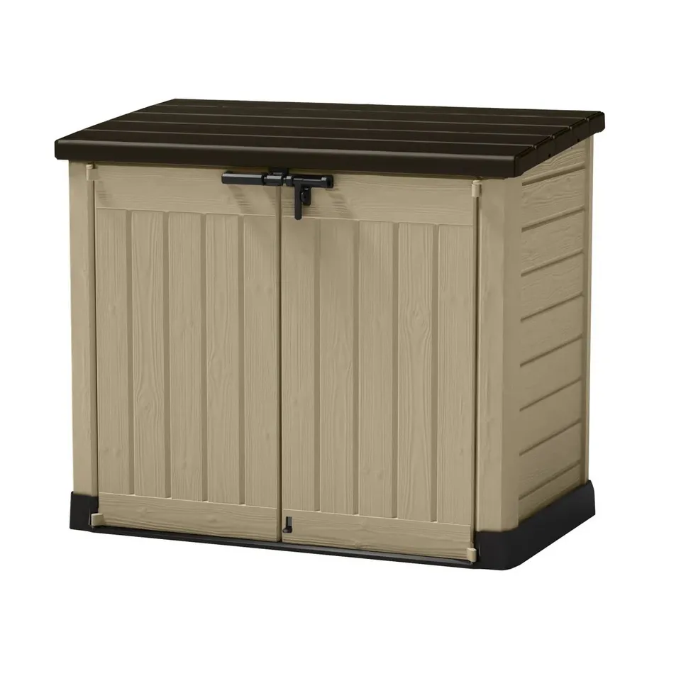 BOXED KETER STORE IT OUT MAX 1200L STORAGE SHED - BEIGE/BROWN