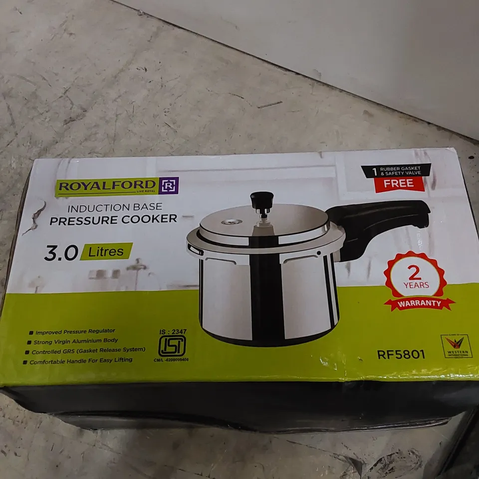 BOXED ROYALFORD STOVE TOP PRESSURE COOKER 