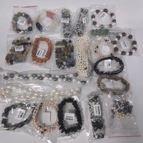 LOT OF 20 BRAND NEW FASHION BRACELETS IN VARIOUS STYLES AND SIZES