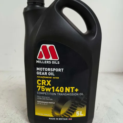 MILLERS OILS CRX 75W140 NT+ COMPETITION TRANSMISSION OIL – 5L