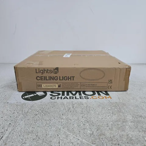 LIGHTSIN 40CM LED CEILING LIGHT – 50W, 1500LM, NEW (BOXED)