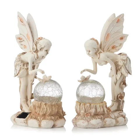 GARDEN REFLECTIONS SET OF 2 SOLAR FAIRIES