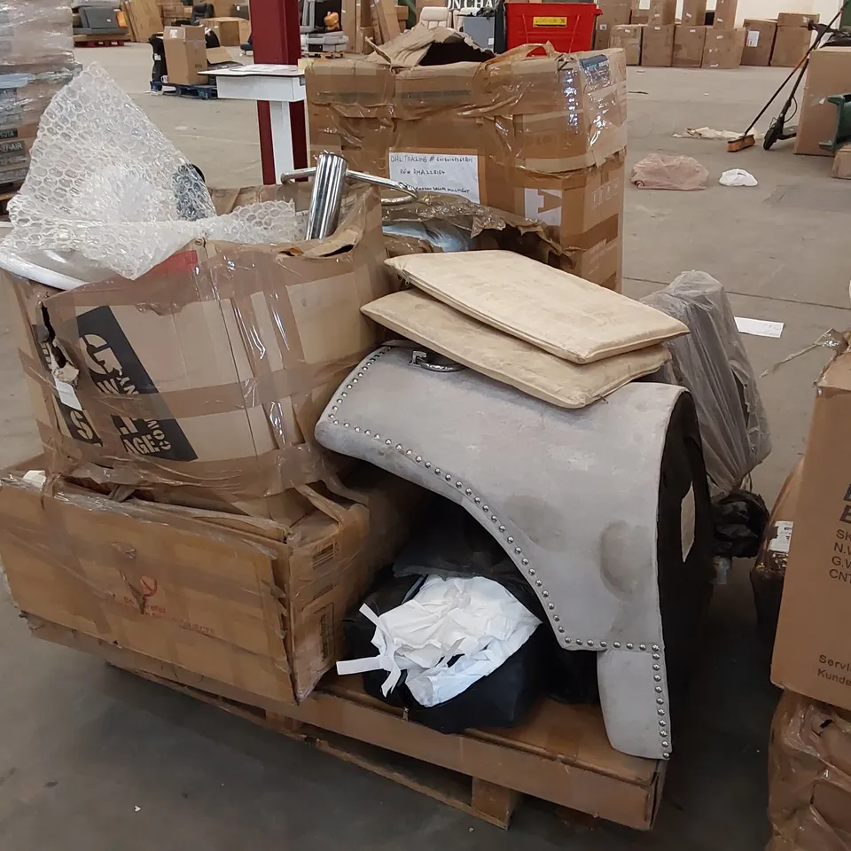 PALLET OF ASSORTED FURNITURE PARTS 