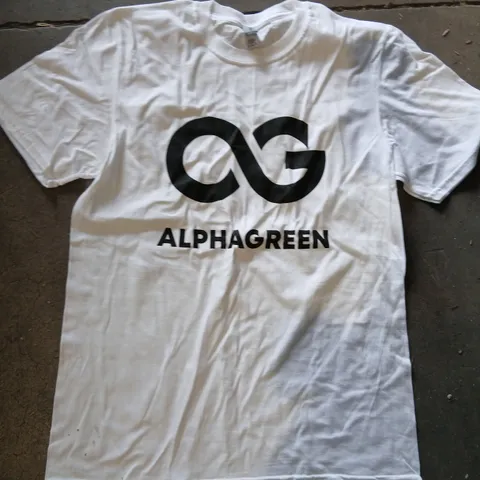 LARGE QUANTITY OF ALPHAGREEN T-SHIRT - WHITE WITH AG LOGO