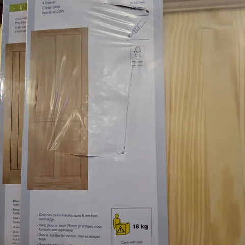 GEOM 4 PANEL CLEAR PINE INTERNAL DOOR 1981×726×35mm