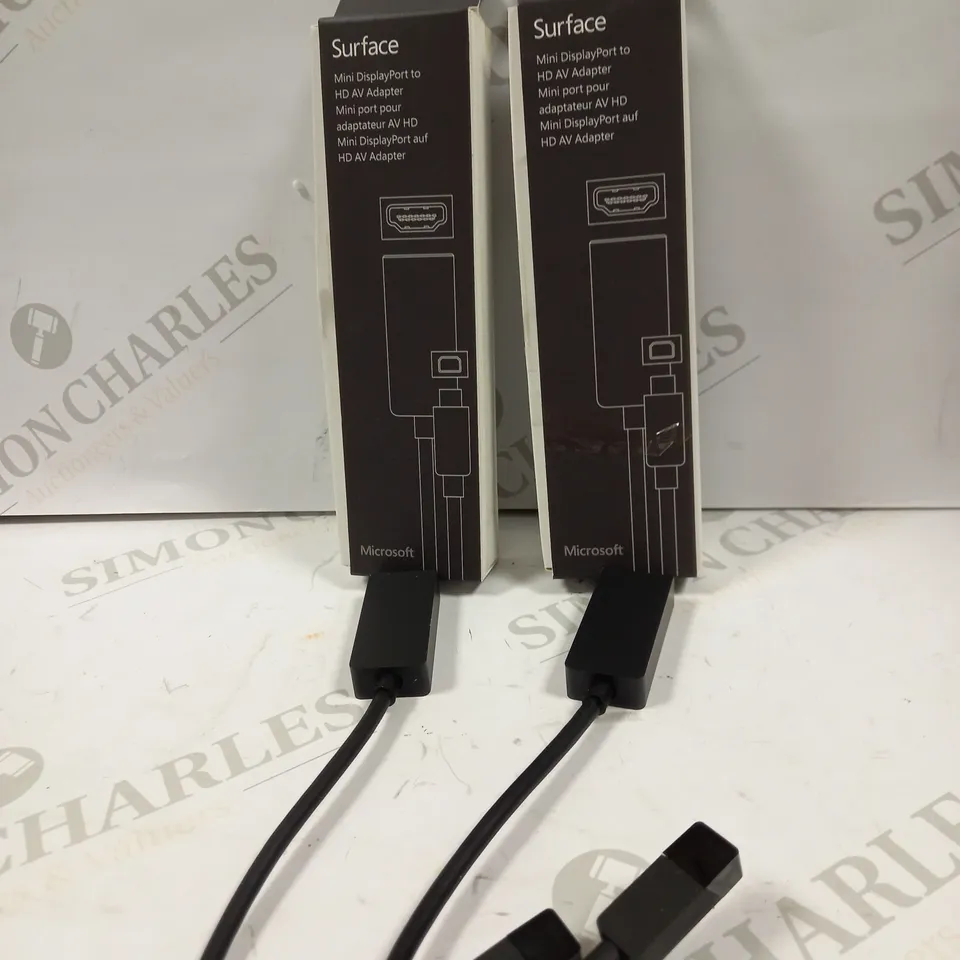 LOT OF 2 MICROSOFT MINI DISPLAYPORT TO HDMI ADAPTERS