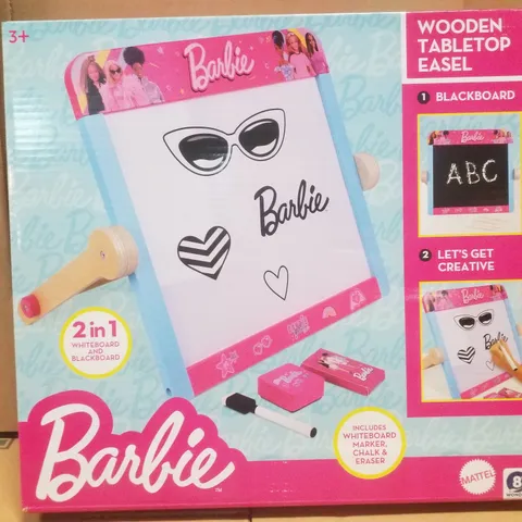 BOXED BARBIE WOODEN TABLETOP EASEL