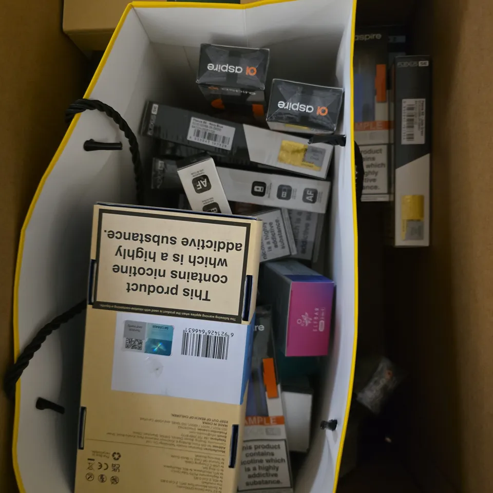 APPROXIMATELY 15 ASSORTED E-CIGARETTE PRODUCTS TO INCLUDE - ASPIRE, INNOKIN, HAYATI ETC 