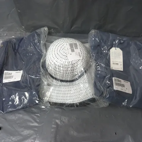 APPROXIMATELY 10 ASSORTED CLOTHING ITEMS TO INCLUDE TROUSERS, HATS, DRESSES, ETC