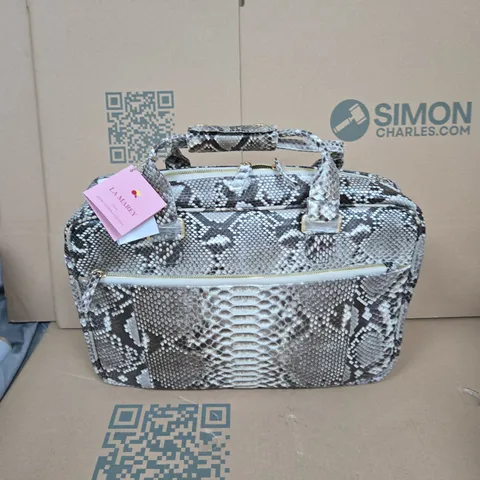 LA MAREY LONDON SNAKE SKIN EXOTIC LEATHER HANDBAG