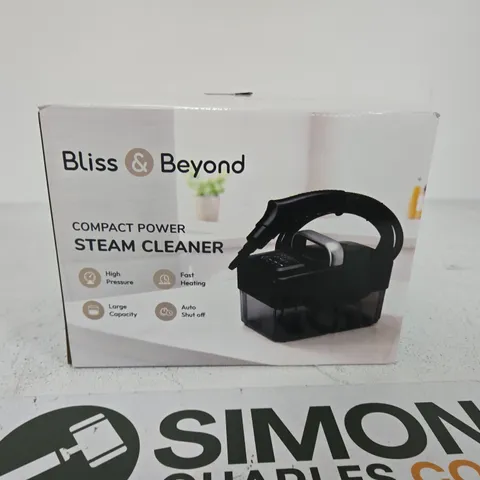 BLISS & BEYOND COMPACT POWER STEAM CLEANER – BOXED