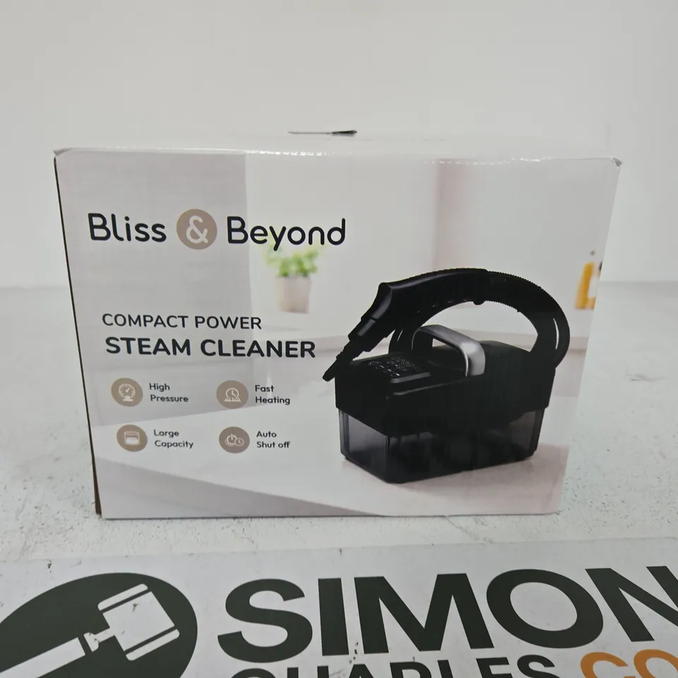 BLISS & BEYOND COMPACT POWER STEAM CLEANER – BOXED