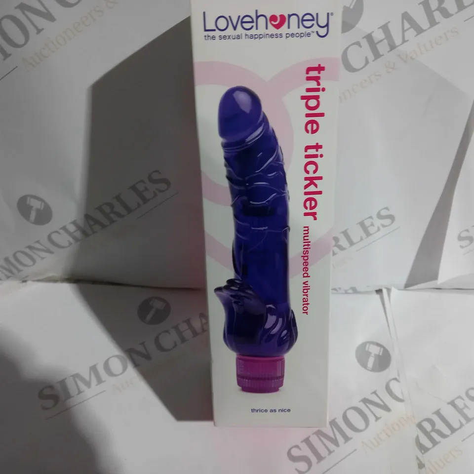 BOXED LOVEHONEY TRIPLE TICKLER MULTISPEED VIBRATOR