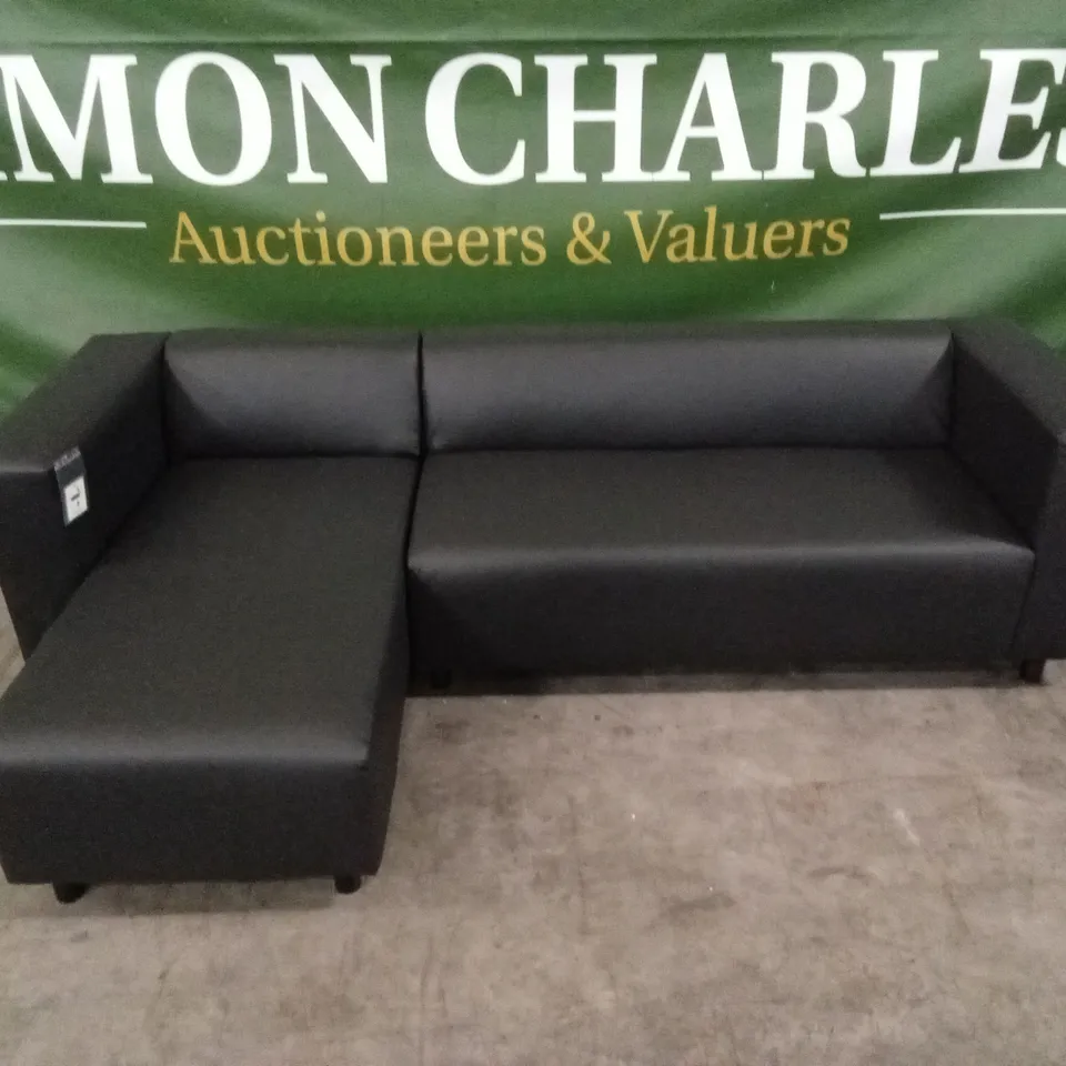 CLARKE LEFT HAND CORNER FAUX LEATHER CHAISE SOFA RRP £599