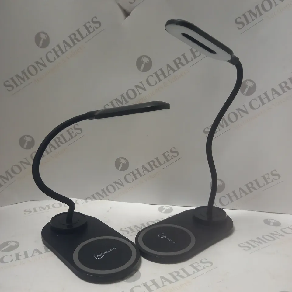 AURAGLOW WIRELESS CHARGING DOCK LED DESK LAMP