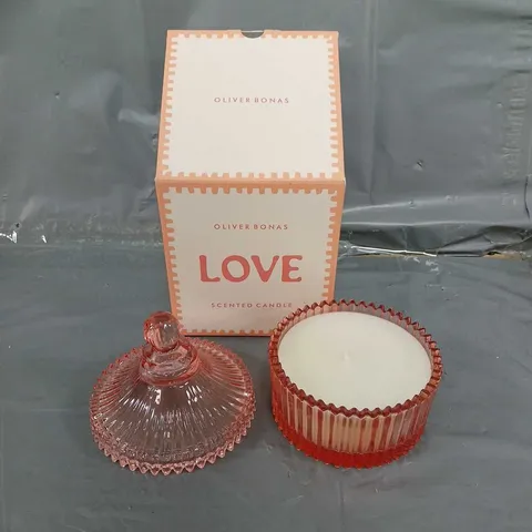 BOXED OLIVIA BONAS LOVE SCENTED CANDLE - COLLECTION ONLY