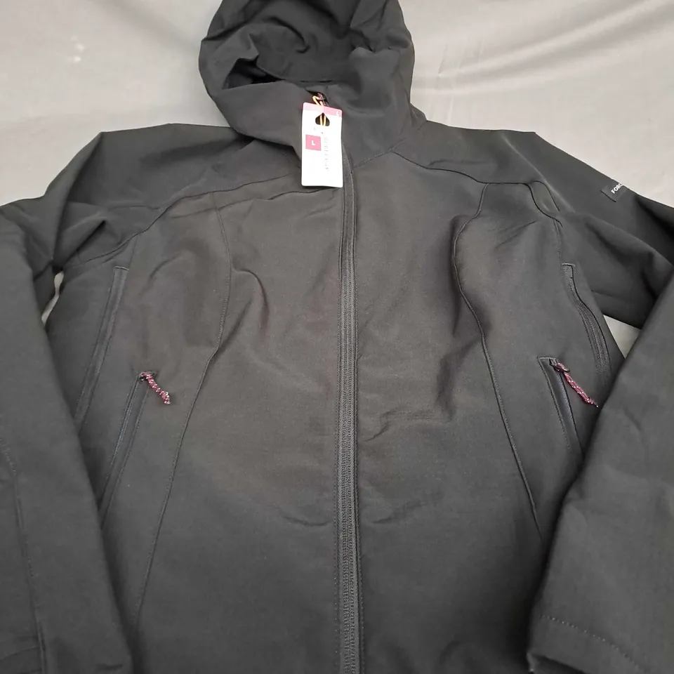 DECATHLON BLACK JACKET WITH HOOD - LARGE
