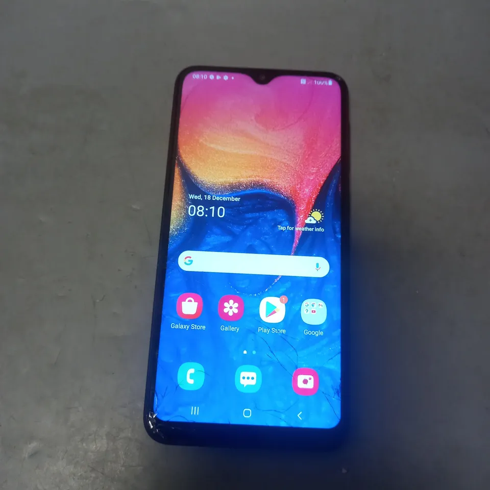 SAMSUNG GALAXY A10 SMARTPHONE IN BLACK