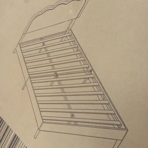 BOXED UPHOLSTERED BED WITH LED - GREY - SIZE UNSPECIFIED 