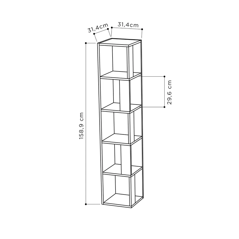 BOXED PIANO STYLISH MODERN CUBED SHELVING UNIT