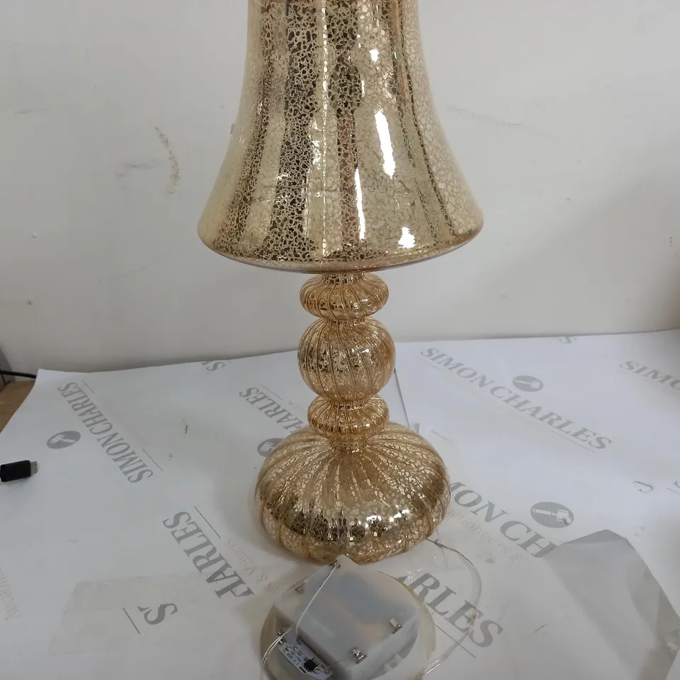 REFLECTIONS PRE-LIT LED MERCURY GLASS LAMP - GOLD