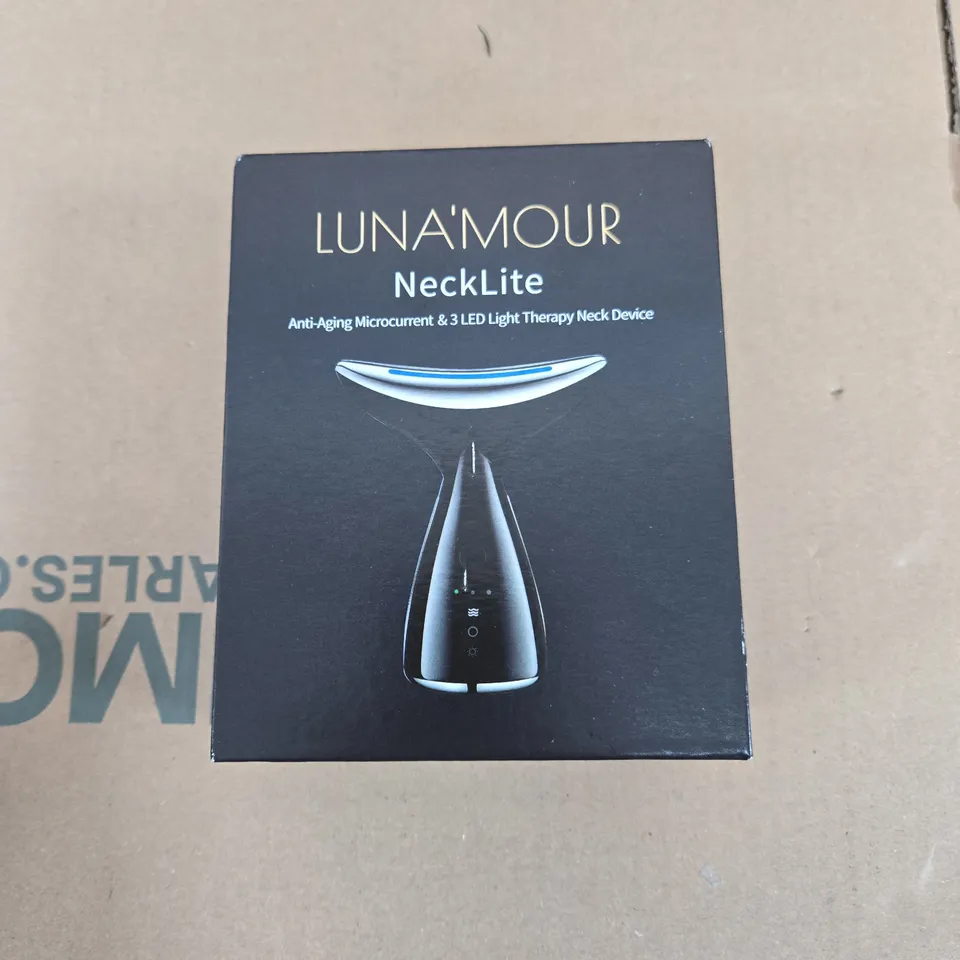 LUNA'MOUR NECKLITE - ANTI-AGING MICROCURRENT & 3 LED LIGHT THERAPY NECK DEVICE - BOXED 