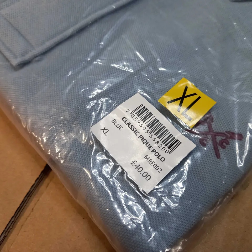 PACKAGED CREW CLOTHING COMPANY BLUE CLASSIC POLO - XL