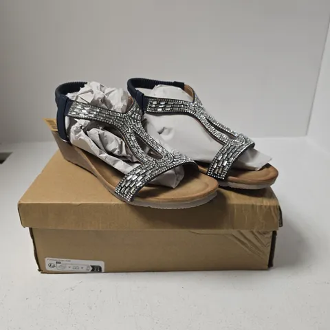 JO & JOE CAPE VERDE NAVY SANDALS, UK 5