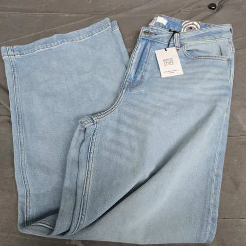 WHITE STUFF AYLA WIDE LEG JEANS IN LIGHT BLUE - UK 12/R