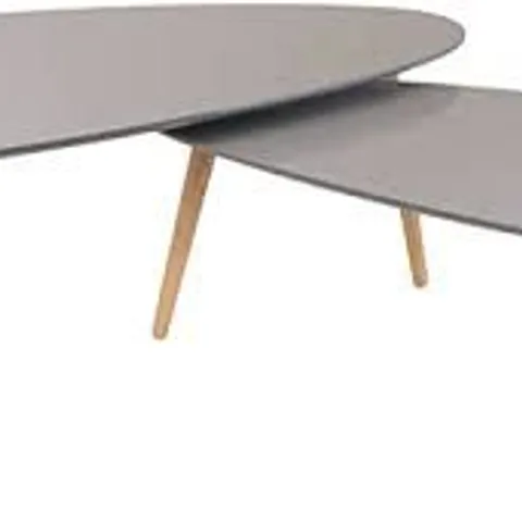 BRAND NEW BOXED HOME DECO FACTORY PAIR OF GREY NESTING TABLES (1 BOX)