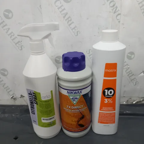 TOTE OF APPROX 10 CLEANING PRODUCTS TO INCLUDE EXPOXY RESIN , FLASH BLEACH , STAIN CLEANER , ETC