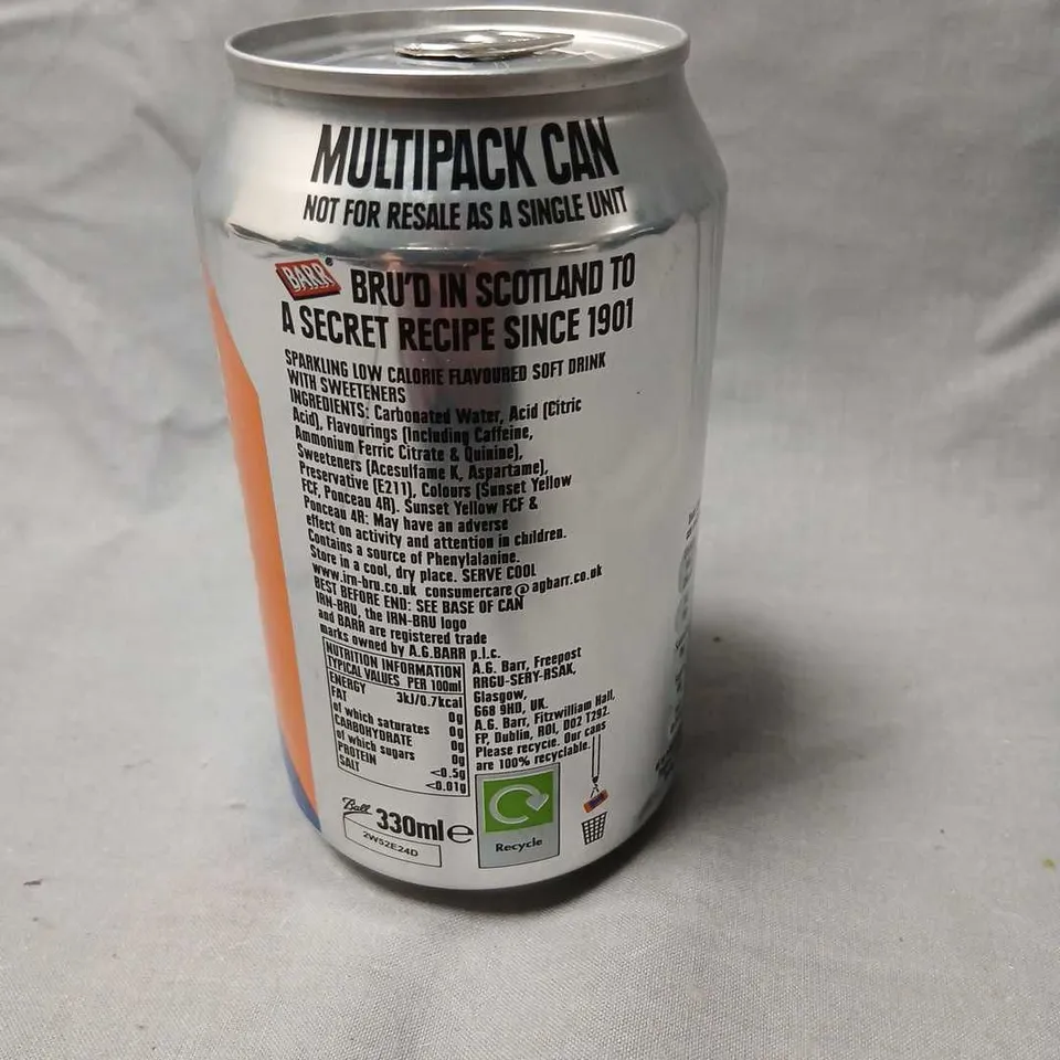 APPROXIMATELY 24 IRN-BRU 330ML MULTIPACK CAN 