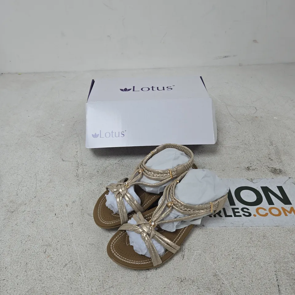 LOTUS DOMENICA ULP300 GOLD SANDALS – UK 5