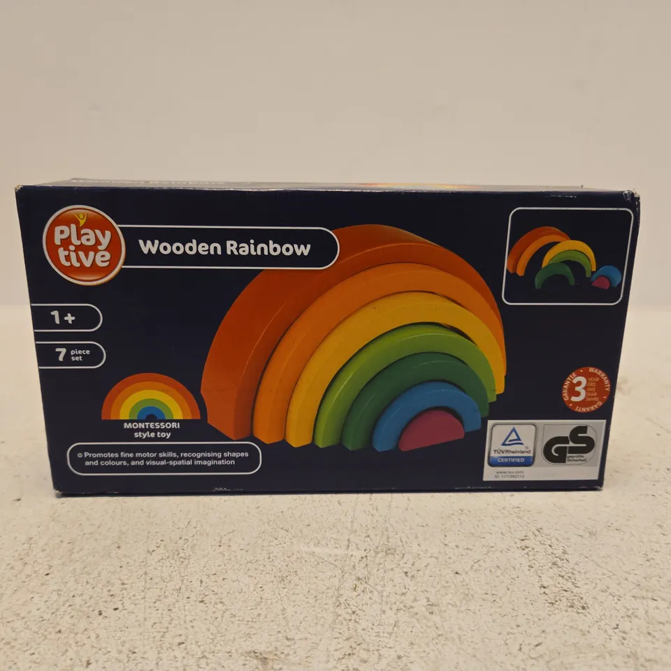 PLAYTIVE WOODEN RAINBOW MONTESSORI TOY